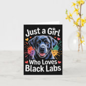 Just A Girl Who Loves Black Labs - Labrador Dog Lo Kaart (Gele Bloem)
