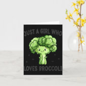 Just A Girl Who Loves Broccoli Funny Broccoli Love Kaart (Gele Bloem)