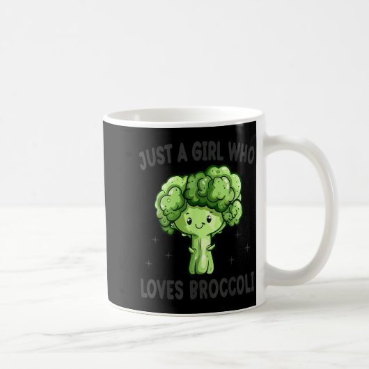 Just A Girl Who Loves Broccoli Funny Broccoli Love Koffiemok (Rechts)