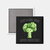 Just A Girl Who Loves Broccoli Funny Broccoli Love Magneet (Voorkant / Achterkant)