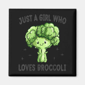Just A Girl Who Loves Broccoli Funny Broccoli Love Magneet (Voorkant)