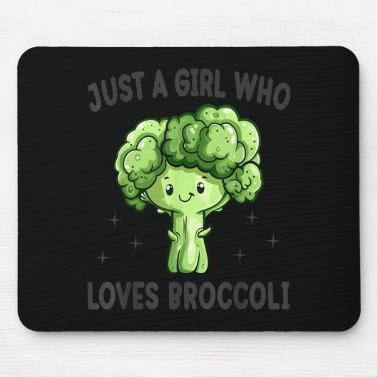 Just A Girl Who Loves Broccoli Funny Broccoli Love Muismat (Voorkant)