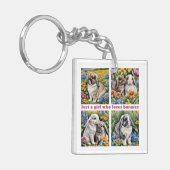 Just a girl who loves bunnies sleutelhanger (Voorkant Links)