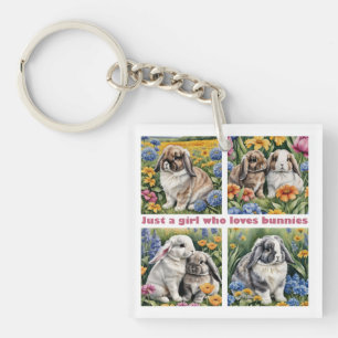 Just a girl who loves bunnies sleutelhanger