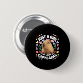 Just A Girl Who Loves Capybaras Cute Capybara Love Ronde Button 5,7 Cm (Voorkant /achterkant)