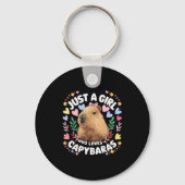 Just A Girl Who Loves Capybaras Cute Capybara Love Sleutelhanger (Voorkant)