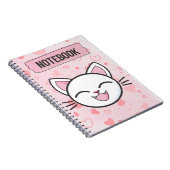 "Just a Girl Who Loves Cats – Cute Cat Notebook" Notitieboek (Rechterzijde)