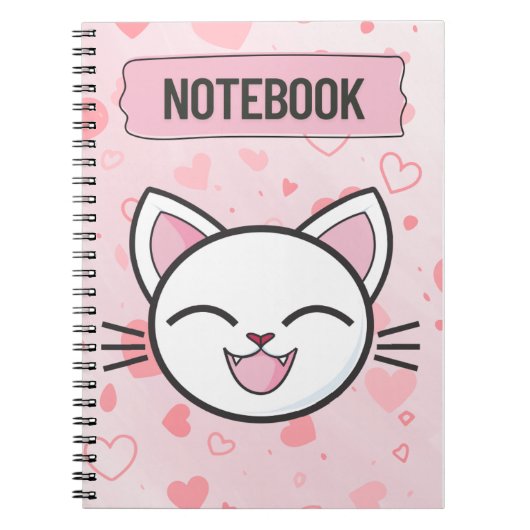 "Just a Girl Who Loves Cats – Cute Cat Notebook" Notitieboek (Voorkant)