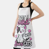 Just a Girl Who Loves Cats Cute Withe Schort (Insitu)