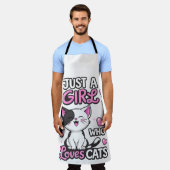 Just a Girl Who Loves Cats Cute Withe Schort (Gedragen)