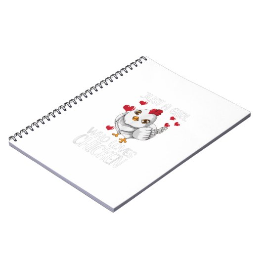 Just A Girl Who Loves Chicken Do You Love Notitieboek (Linkerzijde)