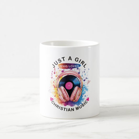 Just a Girl Who Loves Christian Music Mug Koffiemok (Center)