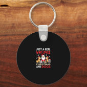Just A Girl Who Loves Christmas And Dogs Holiday X Sleutelhanger (Voorkant)