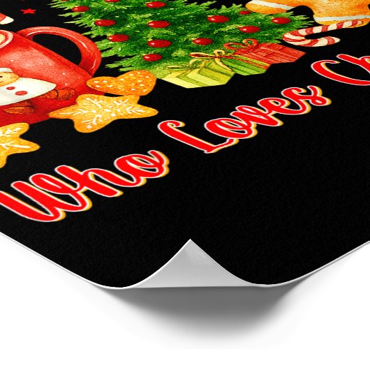 Just A Girl Who Loves Christmas Cute Gingerbread X Poster (Hoek)