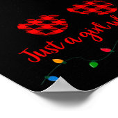 Just A Girl Who Loves Christmas Women Messy Bun Bu Poster (Hoek)