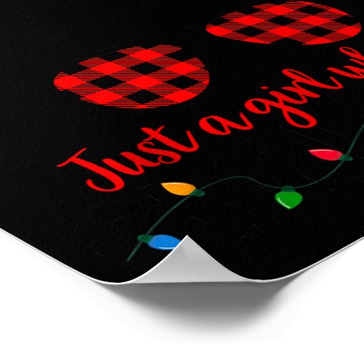 Just A Girl Who Loves Christmas Women Messy Bun Bu Poster (Hoek)