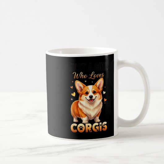 Just A Girl Who Loves Corgis Koffiemok (Rechts)