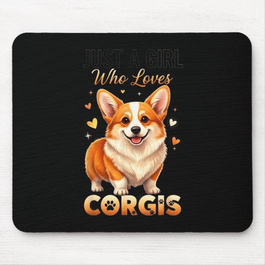 Just A Girl Who Loves Corgis Muismat (Voorkant)