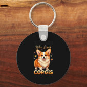 Just A Girl Who Loves Corgis  Sleutelhanger (Voorkant)