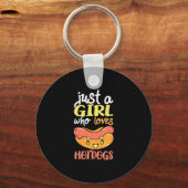 Just A Girl Who Loves Dachshund Dog Sleutelhanger (Voorkant)
