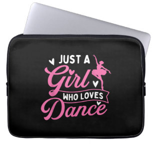 Just a Girl Who Loves Dance beroemd gemaakt door D Laptop Sleeve