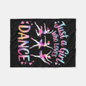 Just A Girl Who Loves Dance  Fleece Deken (Voorkant (Horizontaal))