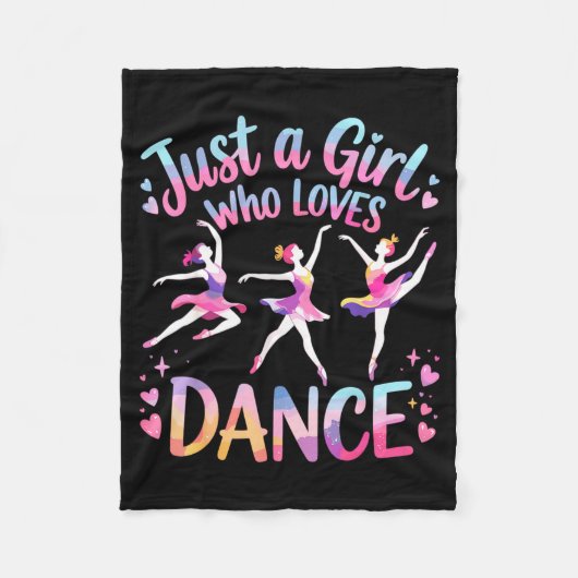 Just A Girl Who Loves Dance  Fleece Deken (Voorkant)