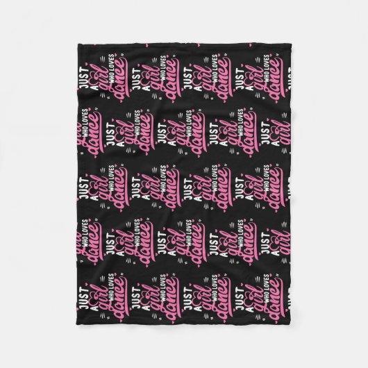 Just A Girl Who Loves Dance Gift for Dancer  Fleece Deken (Voorkant)