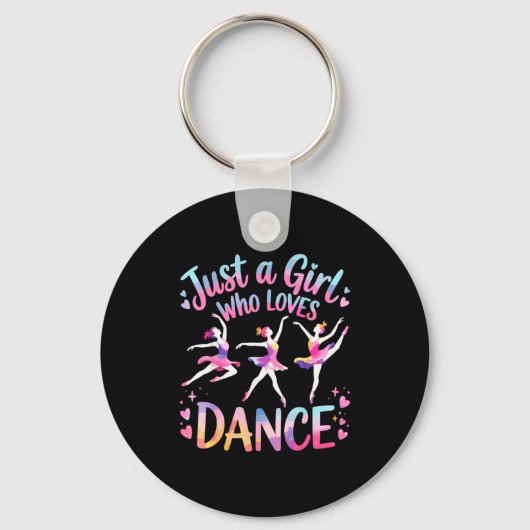 Just A Girl Who Loves Dance  Sleutelhanger (Voorkant)