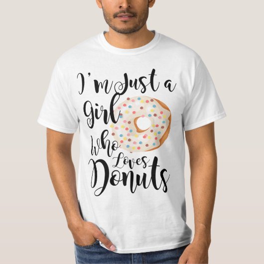 Just A Girl Who Loves Donuts  T-shirt (Voorkant)