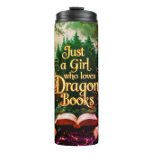 Just A Girl Who Loves Dragon Books Thermosbeker (Voorkant)