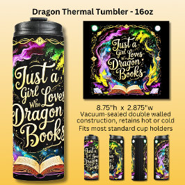 Just A Girl Who Loves Dragon Books  Thermosbeker