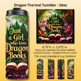 Just A Girl Who Loves Dragon Books  Thermosbeker