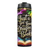 Just A Girl Who Loves Dragon Books  Thermosbeker (Voorkant)