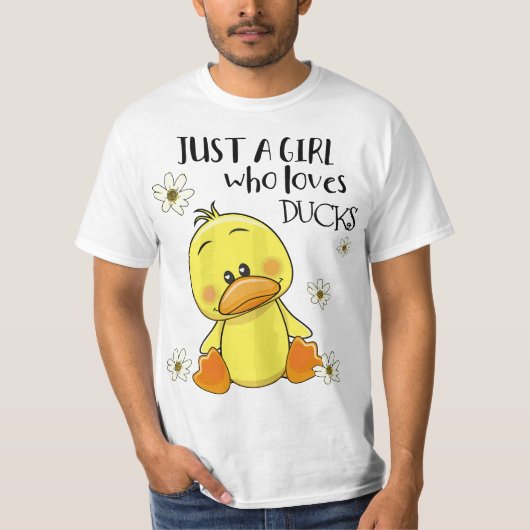 Just a Girl Who Loves Ducks - New Art Theme  T-shirt (Voorkant)