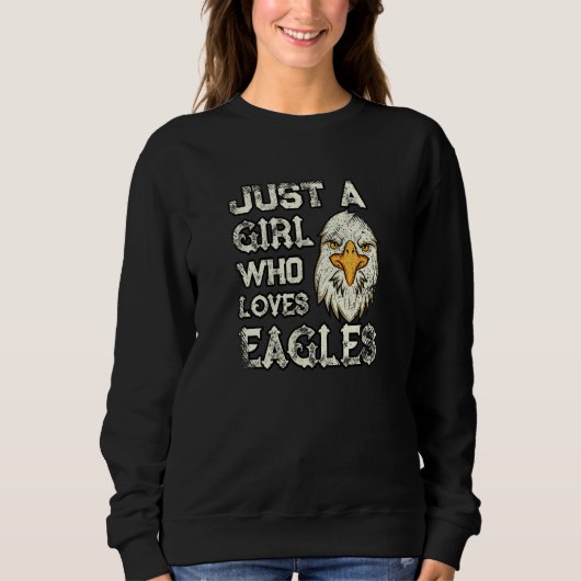 Just a Girl Who Loves Eagles Eagle Trui (Voorkant)
