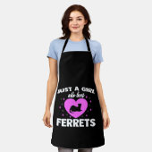 Just A Girl Who Loves Ferrets Cute Heart Design Schort (Gedragen)