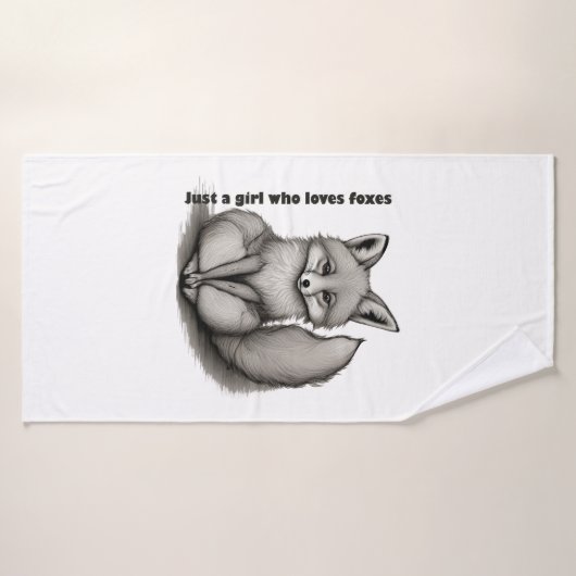 Just a girl who loves foxes bad handdoek (Badhanddoek)