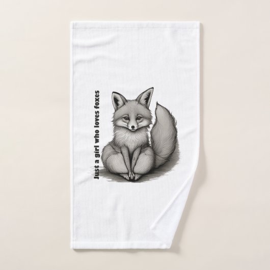 Just a girl who loves foxes bad handdoek (Handdoek)