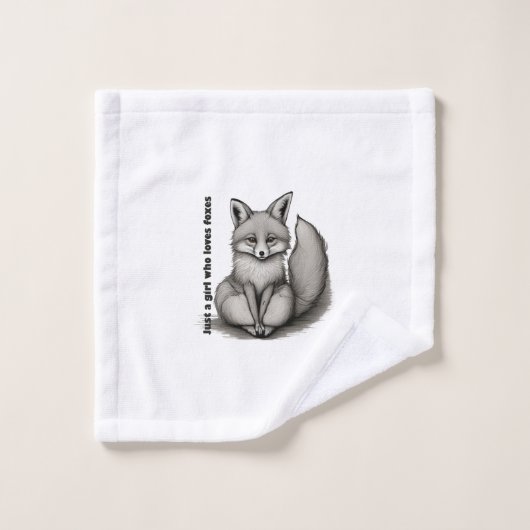 Just a girl who loves foxes bad handdoek (Wasdoekje)