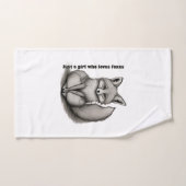 Just a girl who loves foxes bad handdoek (Handdoek)
