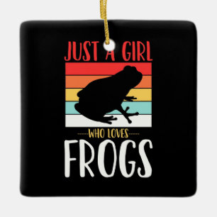 Just A Girl Who Loves Frog Keramisch Ornament