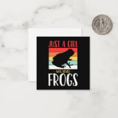 Just A Girl Who Loves Frog Notitiekaartje (Voorkant / Achterkant in situ)