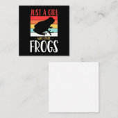 Just A Girl Who Loves Frog Notitiekaartje (Voorkant / Achterkant)
