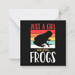 Just A Girl Who Loves Frog Notitiekaartje