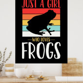 Just A Girl Who Loves Frog Poster (Keuken)