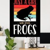 Just A Girl Who Loves Frog Poster (Thuiskantoor)