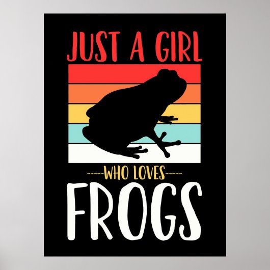 Just A Girl Who Loves Frog Poster (Voorkant)