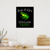 Just A Girl Who Loves Frogs Funny Frog Lover Poster (Keuken)
