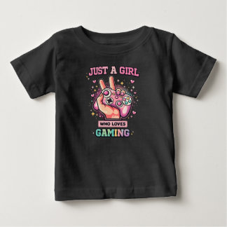 Just A Girl Who Loves Gaming Cute Gamer T-Shirt